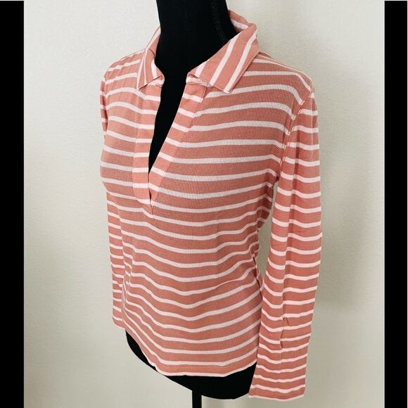 NWT J.Crew Ribbed Polo T-Shirt - Picture 3 of 8
